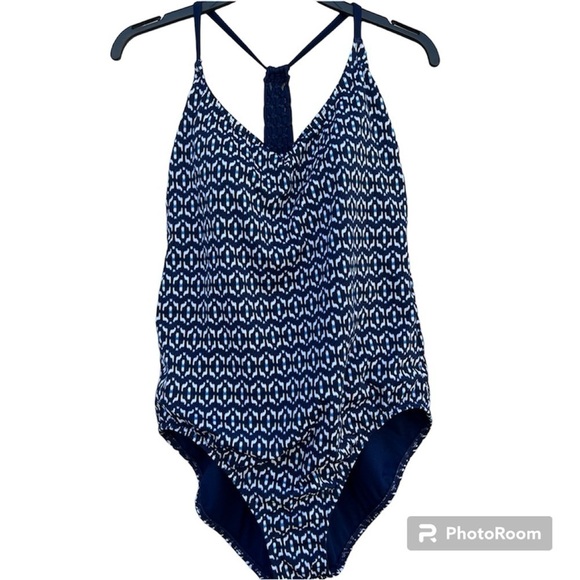 Woman’s Dark Blue One Piece Bathing Suit - Picture 3 of 7